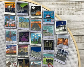 Needle Minders Or Fridge Magnet - Photograph | Travelling, Vacation, Holiday | Various Designs| Gift | Lapel Pin, Badge |
