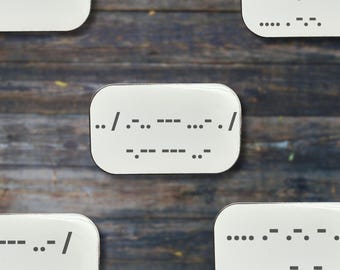 Custom Morse Code Enamel Pin – Secret Message Pin I Love You