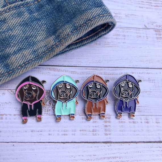 Sausage Dog in Hoodie Enamel Pin Dachshund Stocking Filler Etsy