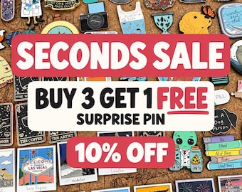 Enamel Pins Seconds Sale – Imperfect Pins | Discount Pins with Flaws | Oops Gift