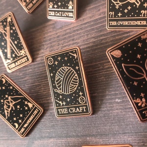 The Craft Tarot Card Enamel Pin Yarn Stocking Filler Gift Lapel Pin, Badge Hard Enamel image 2