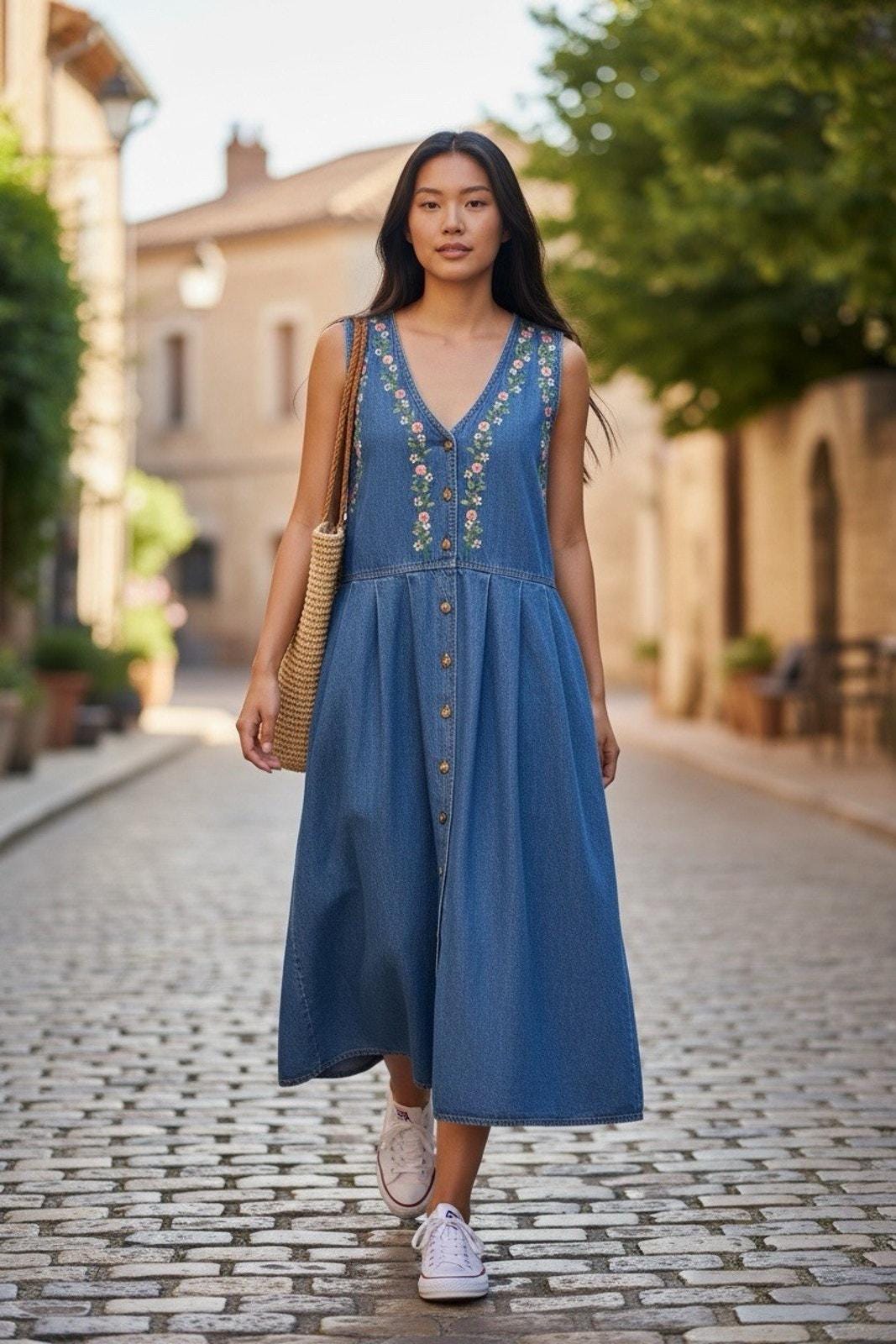 Teacher Denim Dress - Etsy