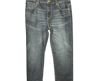 Lucky Brand Dark Denim Boys Jeans Size 16 Classic Straight Stretch