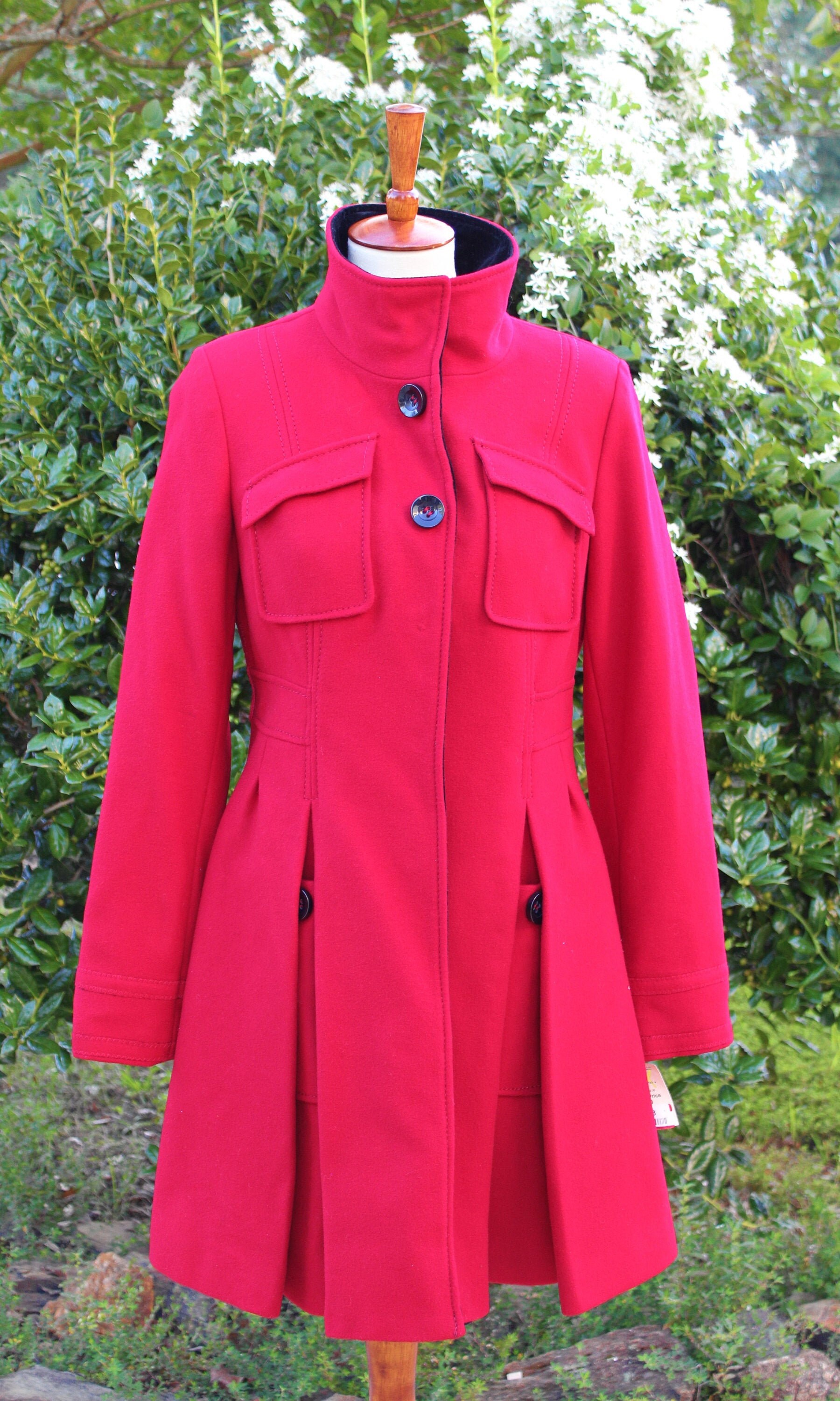 Black Trench Coat Pleated Jacket 