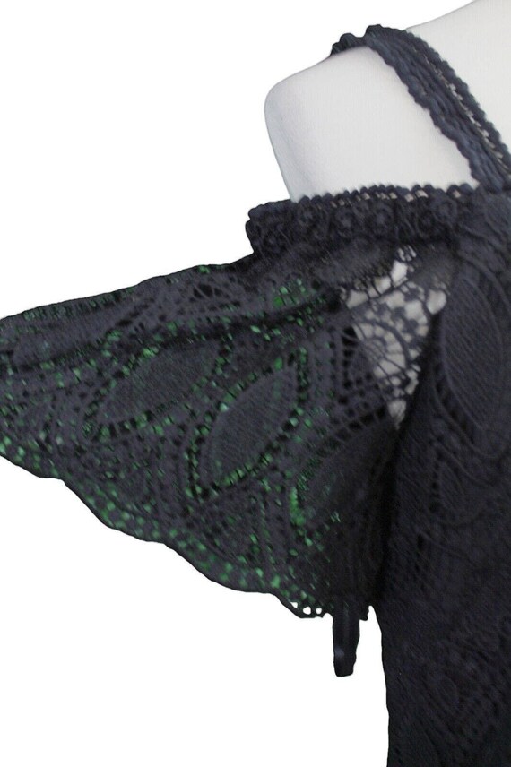 white house black market black lace dress Buy Black Delicate Lace Gown Set With Burgundy Velvet Slip