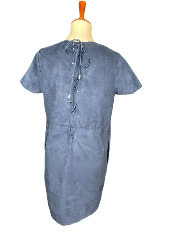 blue faux suede dress Teal Blue Semi Stitched Net Dupatta Indian Dress main image 1