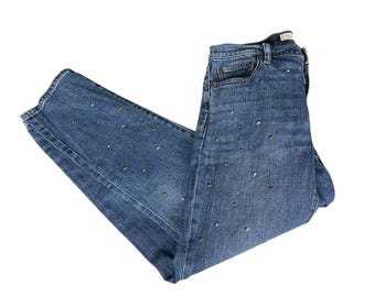 Gap 1969 Star Studded Jeans - Size 27 Dark Wash Denim