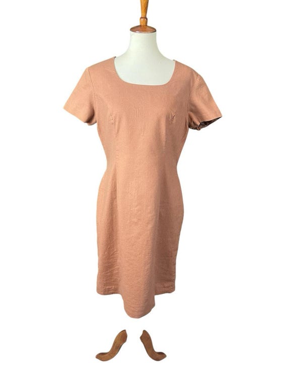 chinese dress ladies Brown Linen Balliet Mini Dress main image 0