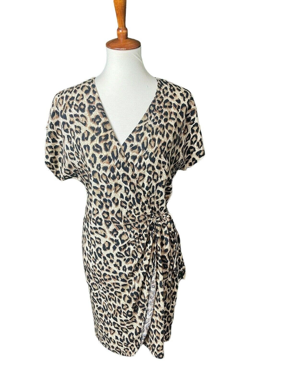 90s Leopard Dress - Etsy