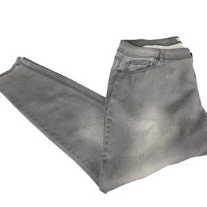 Denim Gray Skinny Jeans Women Size 16W Casual Stretch Minimalist Y2K