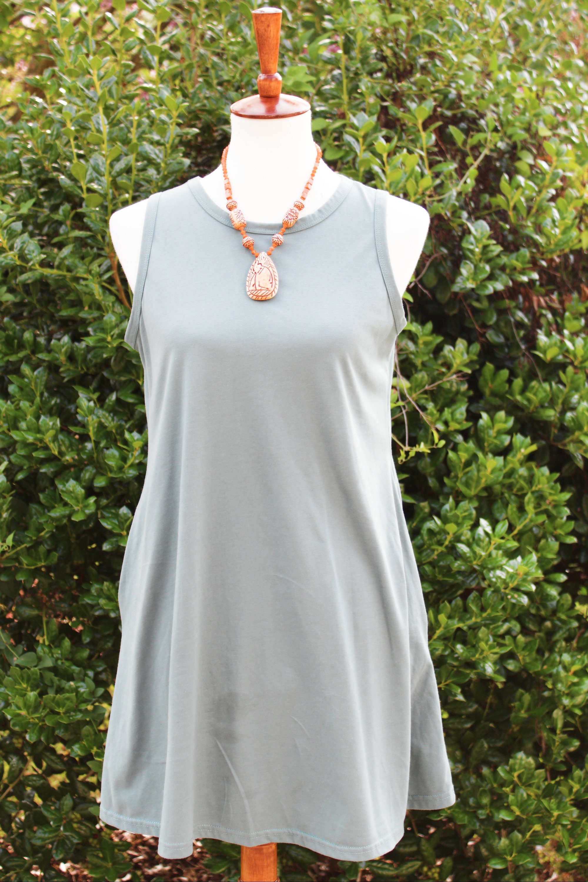 Seafoam Green Tank Dress Sundress Jersey Dress Sleeveless Etsy UK