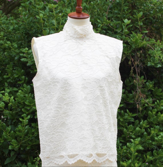 Scott McClintock Cream Edwardian Style Lace Blous… - image 3