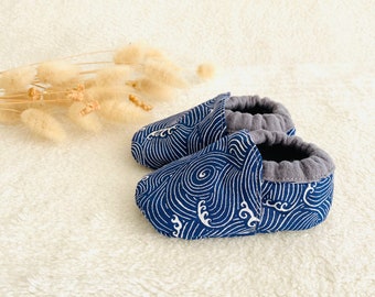 Double Gaze Cotton Baby Slippers (style/SAZANAMI)