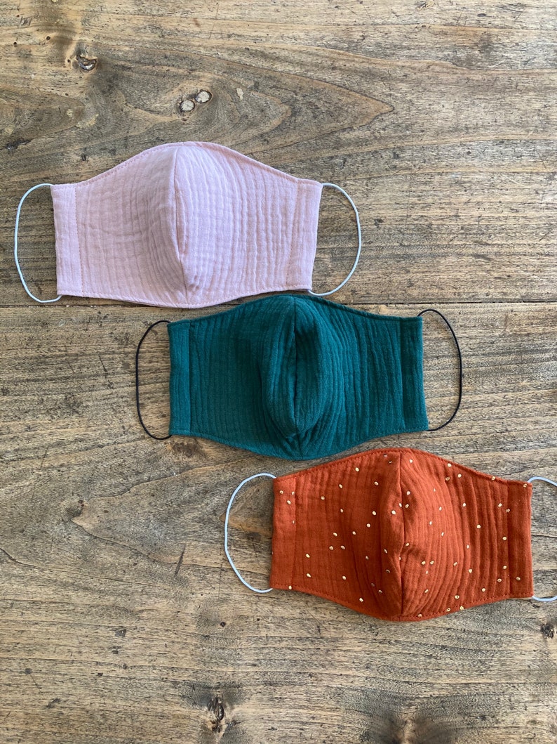 Breathable Cotton Soft Double Gauze Face Mask Mouth Mask Etsy