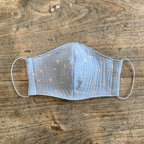 Breathable Cotton Soft Double Gauze Face Mask - Mouth Mask - Dust Mask - Adjustable Mask - Washable Reusable Mask - Travel Mask cotton 100%