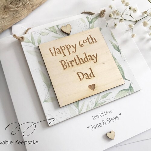 Personalised Dad Daddy Grandad 40th 50th 60th 70th 80th Balloon Birthday Card