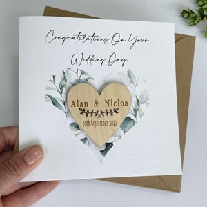 Congratulations Wedding Personalised Card/Keepsake CE222