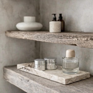 Ceramic Display Tray Marble Effect, Hand Soap Dish | Cosmetic Organizer | Handmade | Kitchen Tray | Minimal