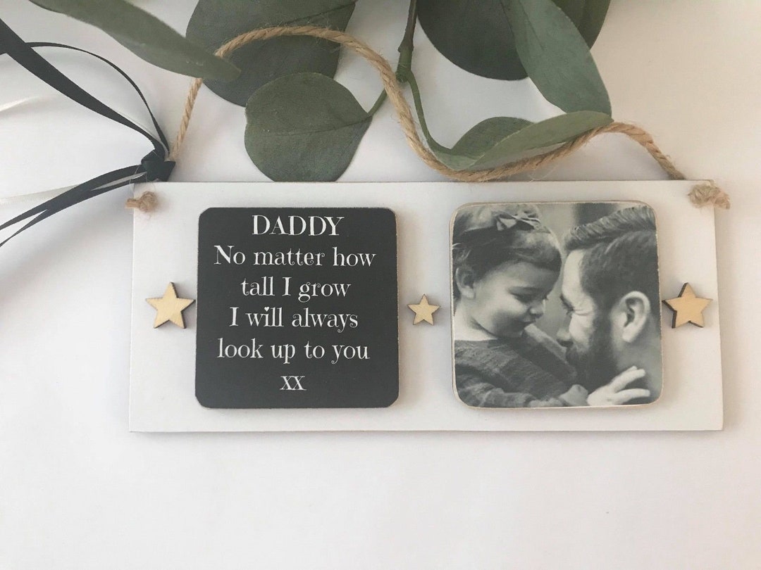 Personalised Photo Wall Hanging Gift Daddy Etsy