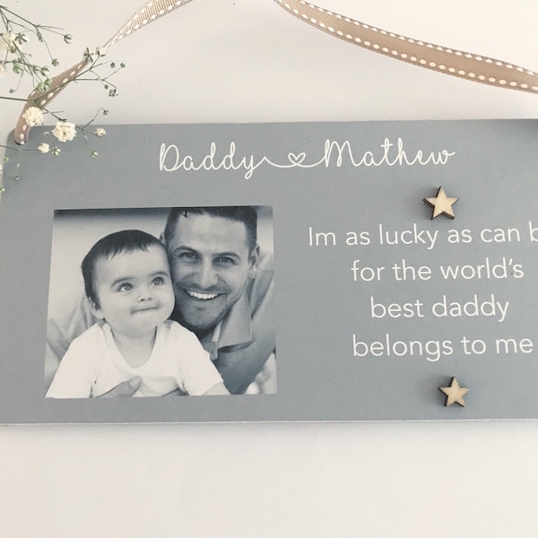 Personalised Daddy Son Daughter Photo Gift Fathers Day Christmas Birthday PMD002