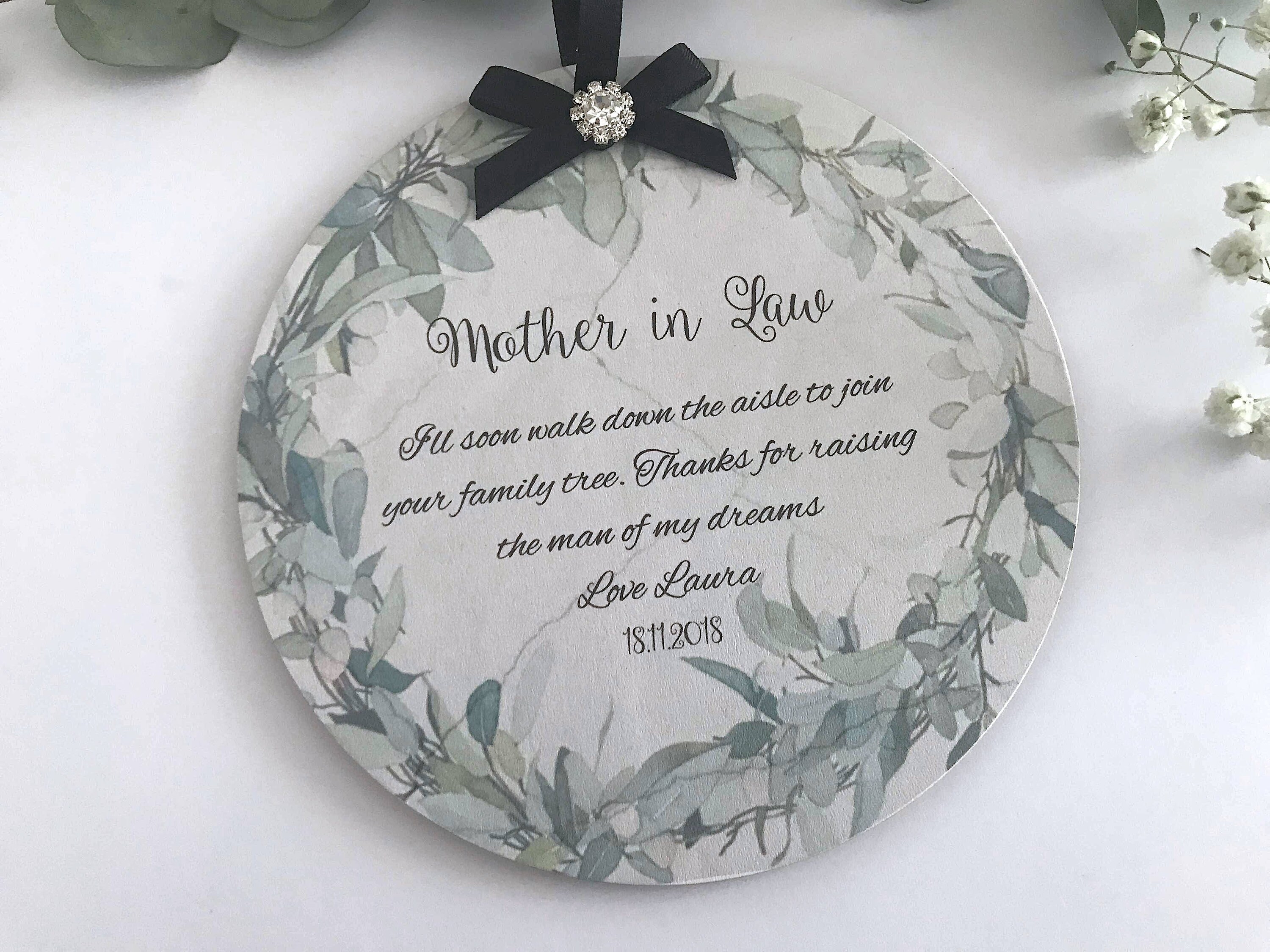 Personalised Mother in Law Wedding Gift Keepsake PW003 - Etsy UK