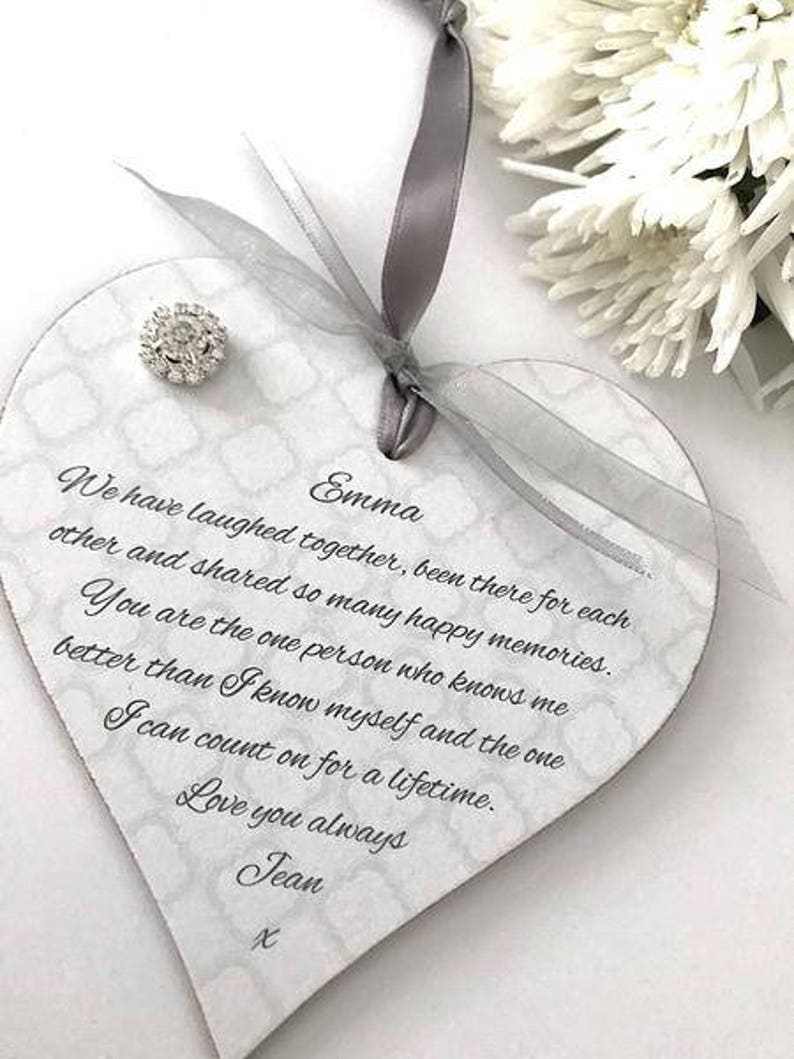 Personalised Friend/Friendship Heart Gift Keepsake image 1