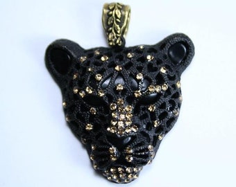 Black panther necklace | Etsy