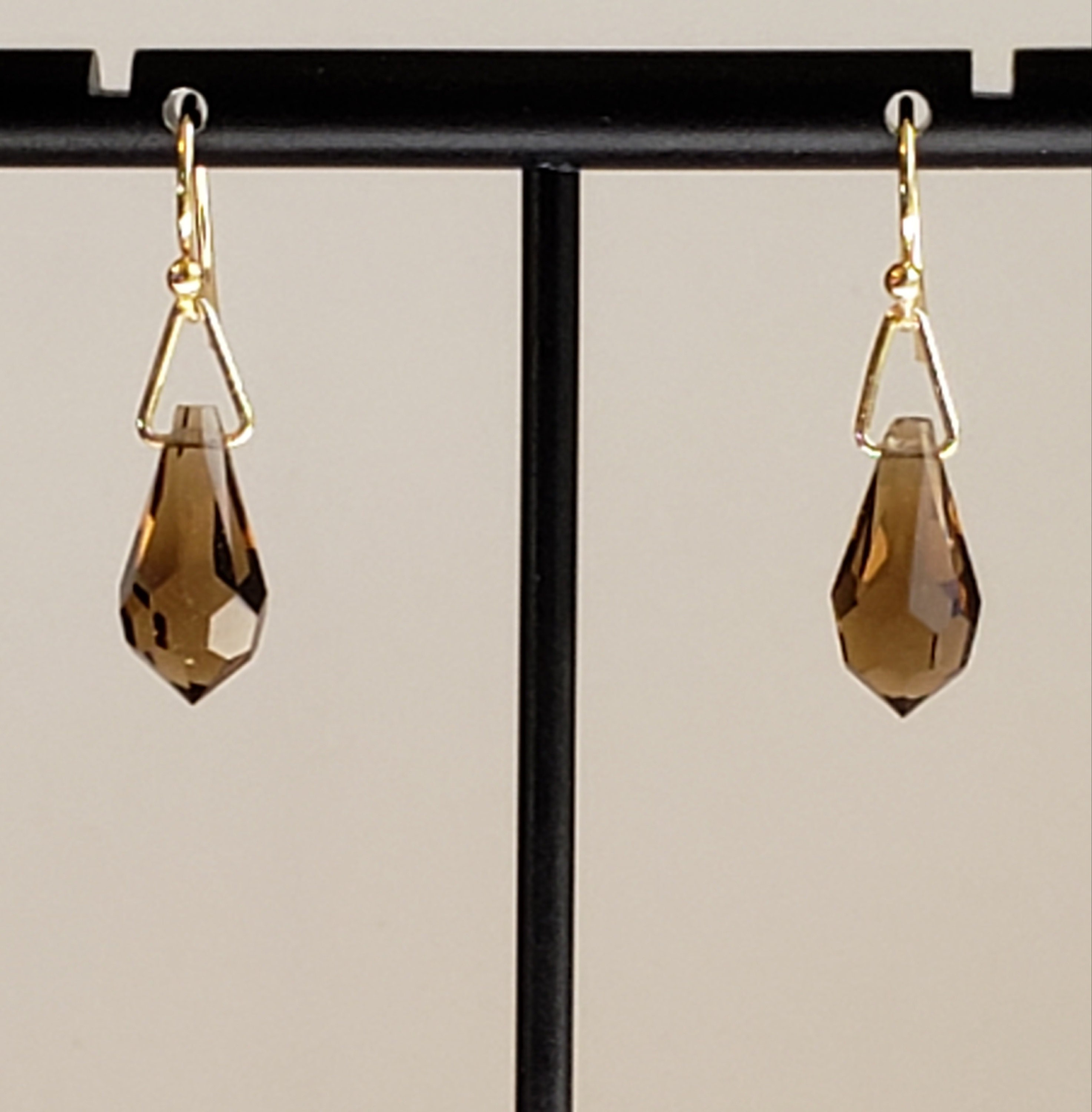 豪華 Briolette Teardrop 13mm Faceted Swarovski Crystal (stud Post ライト・ランタン