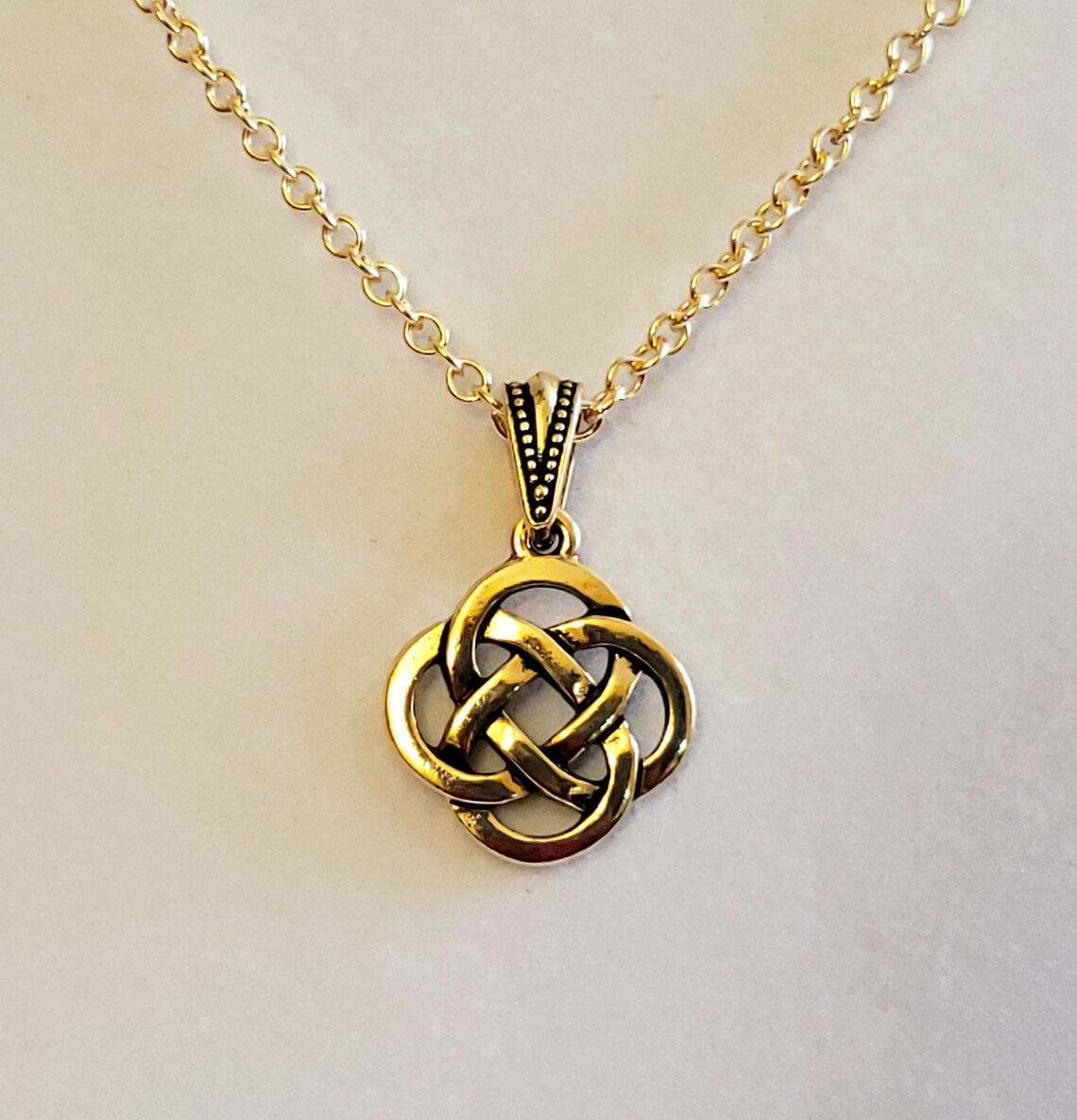 Men's Antique 14K Gold Celtic Knot Pendant/ Necklace and | Etsy