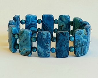 Bracciale Elastico Multistrato Con Perle Naturali E Zirconi, Ciondolo Cuore – Elegante YA4767 - 3