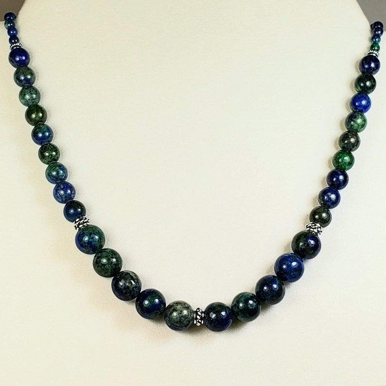 Phoenix Lapis Lazuli Beaded Gemstone Necklace in Deep Blue & | Etsy