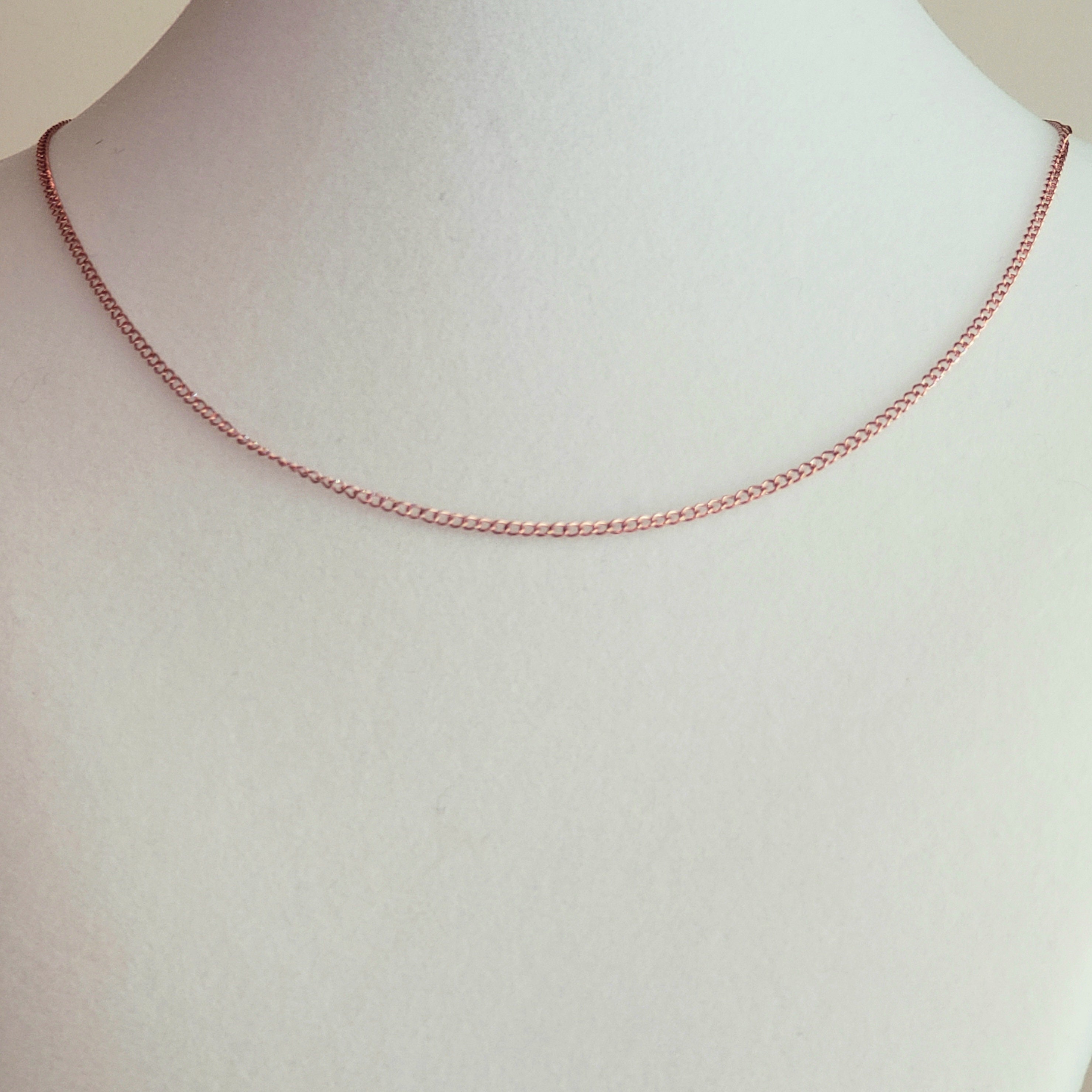 Collana Donna Oro Rosa Acciaio Inox 45 Cm - Catana Gioiello Regalo Nuova