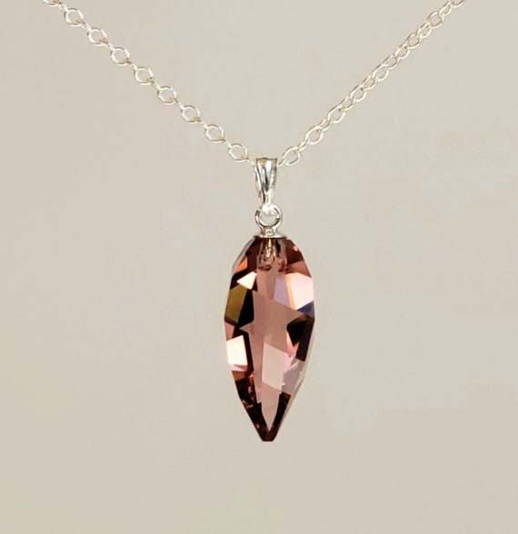 Collana In Argento 925 Con Ciondolo Rosa A Cristalli Sfaccettati - Eleganza Femminile Per Ogni Occasione - 6