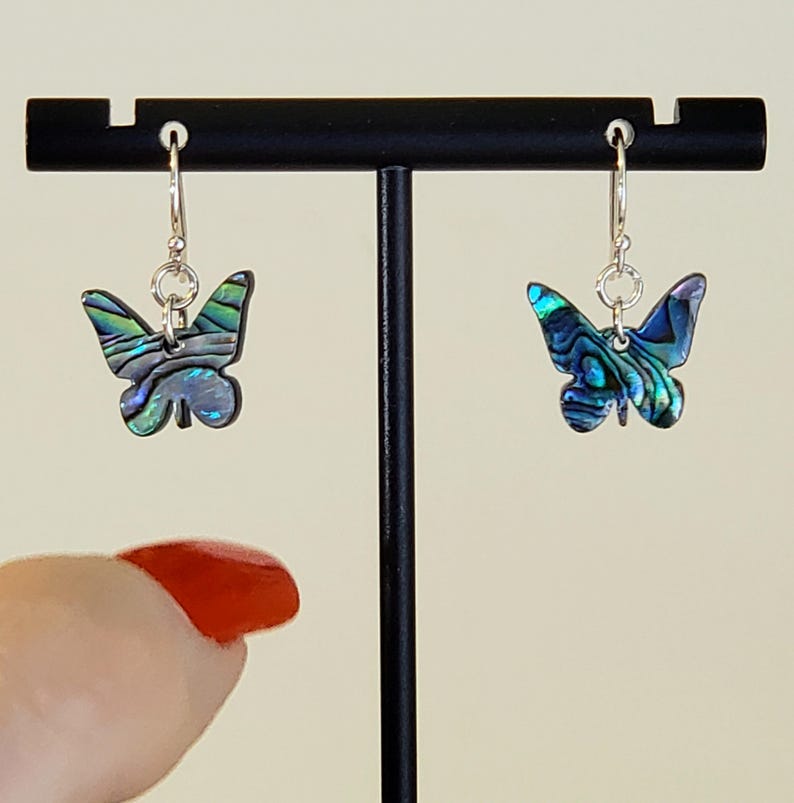 Paua Shell Starfish Pendant, Necklace in Blue, Turquoise, Green, Black with 925 Sterling Silver Oval Cable Chain "Paua Starfish Pendant" image 10