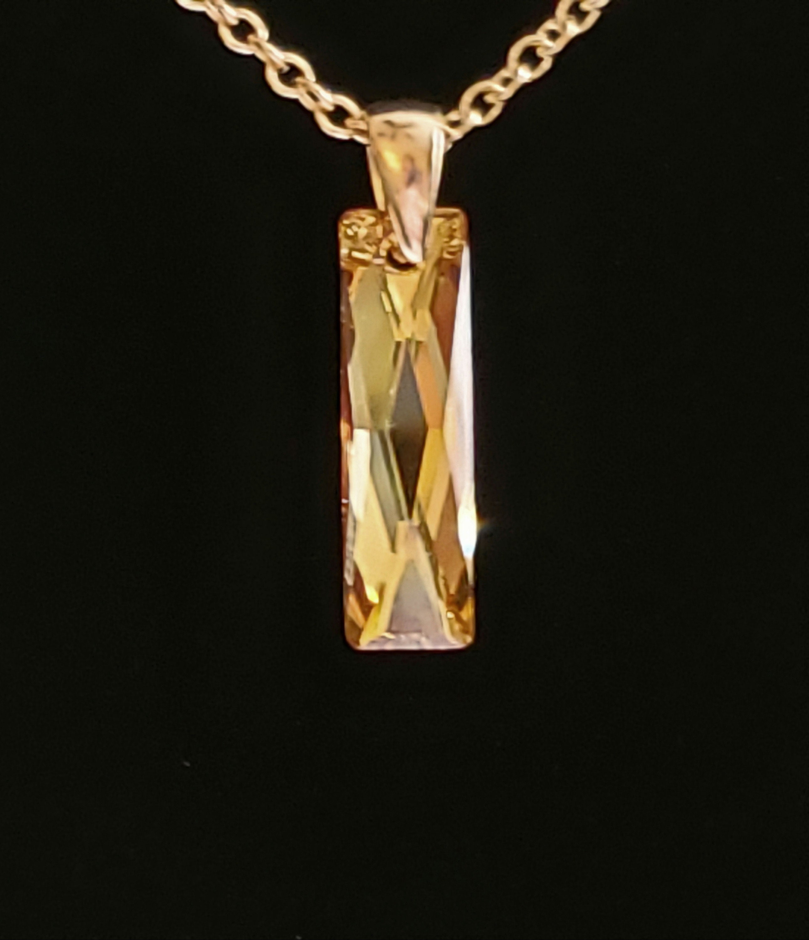 Men's Gold Pendant or Necklace in Swarovski Crystal Etsy UK