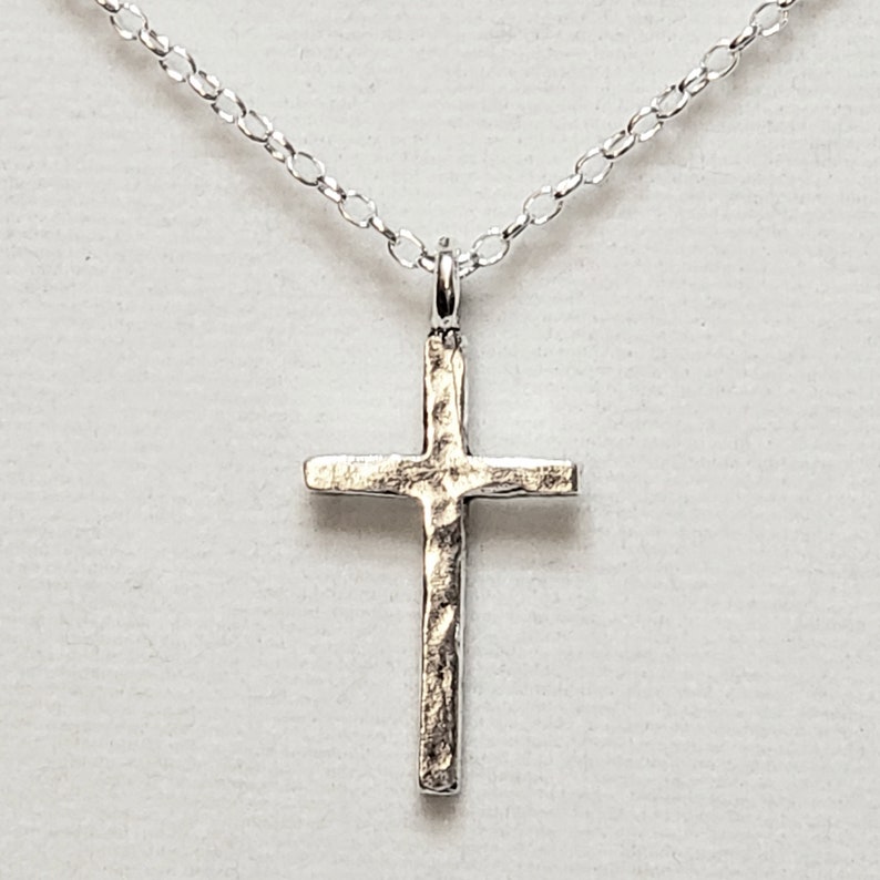 Hammered Silver Crescent Moon Pendant, or Necklace in 925 Sterling ...