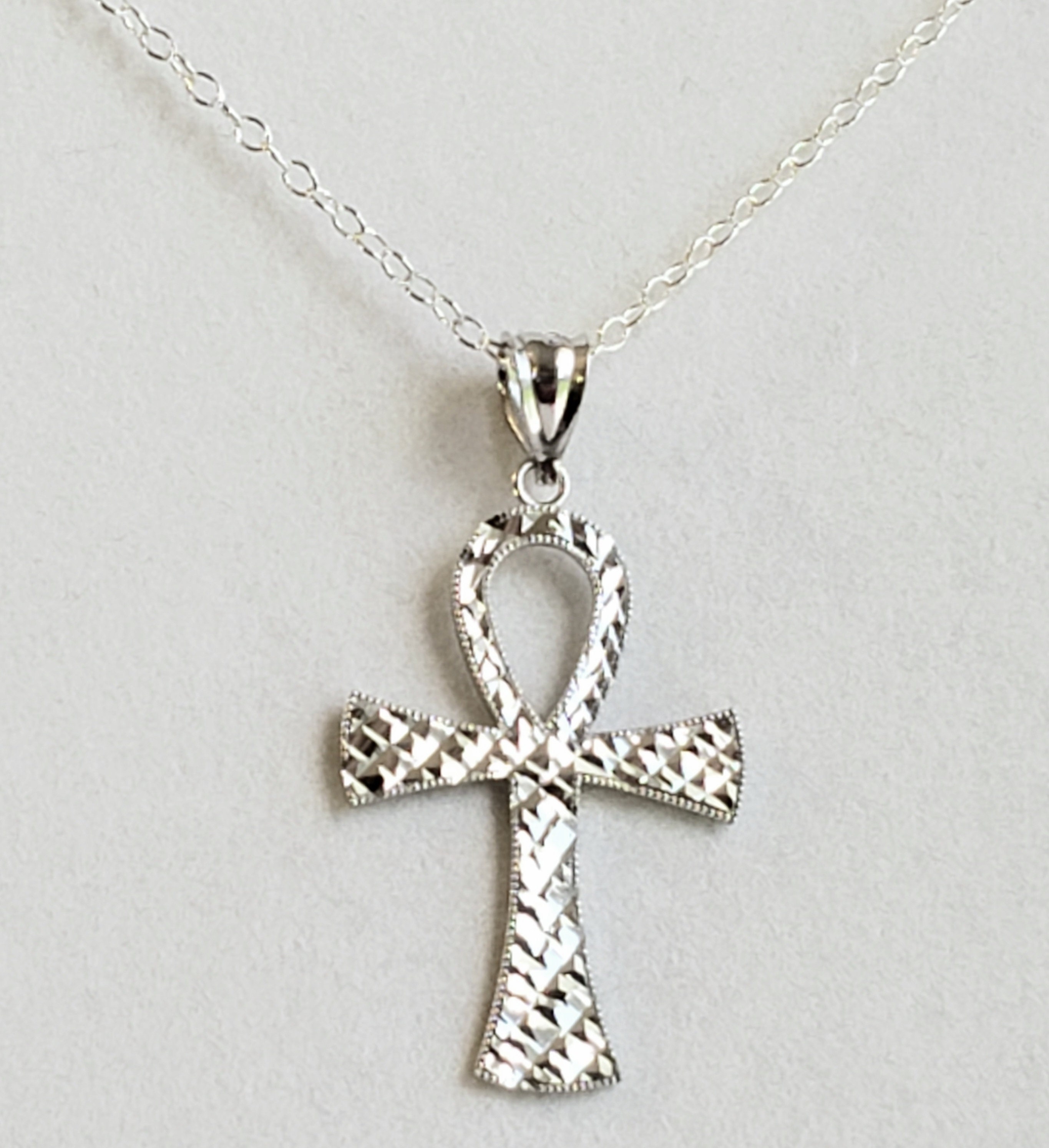 Hammered Silver Crescent Moon Pendant, or Necklace in 925 Sterling ...