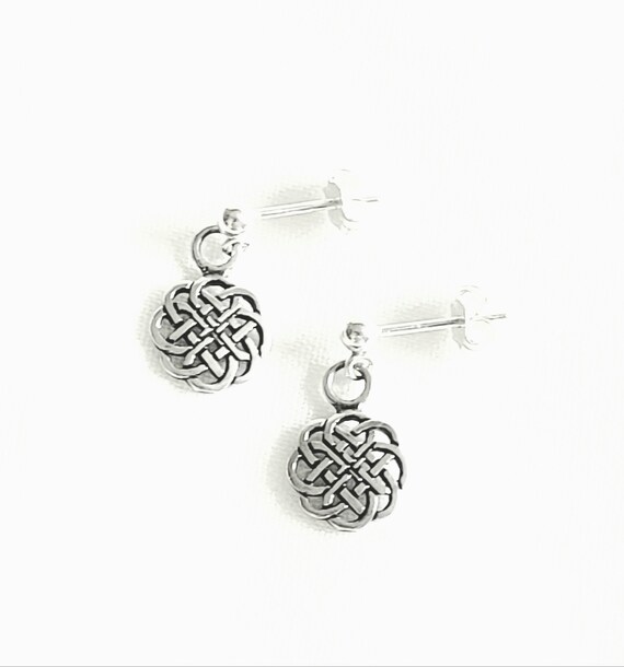 Orecchini A Perno A Cuore Celtico In Argento Sterling - Foto 3