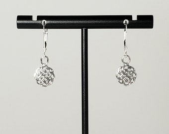 Orecchini A Perno In Oro 9kt Con Nodo Celtico Trinity - Gioiello Elegante Made In UK