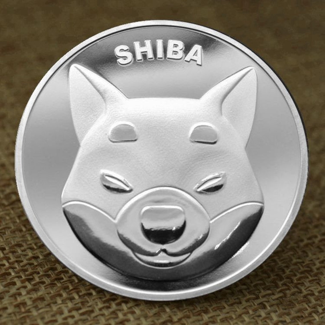 SHIBA INU Gold/Silver Plated Shib Crypto Coin Dogecoin ...