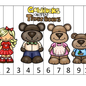 Goldilocks & the Three Bears -Preschool -Kindergarten- Homeschool - Teacher - School -Tracing, Addition, Sequencing, Patterns, and many more