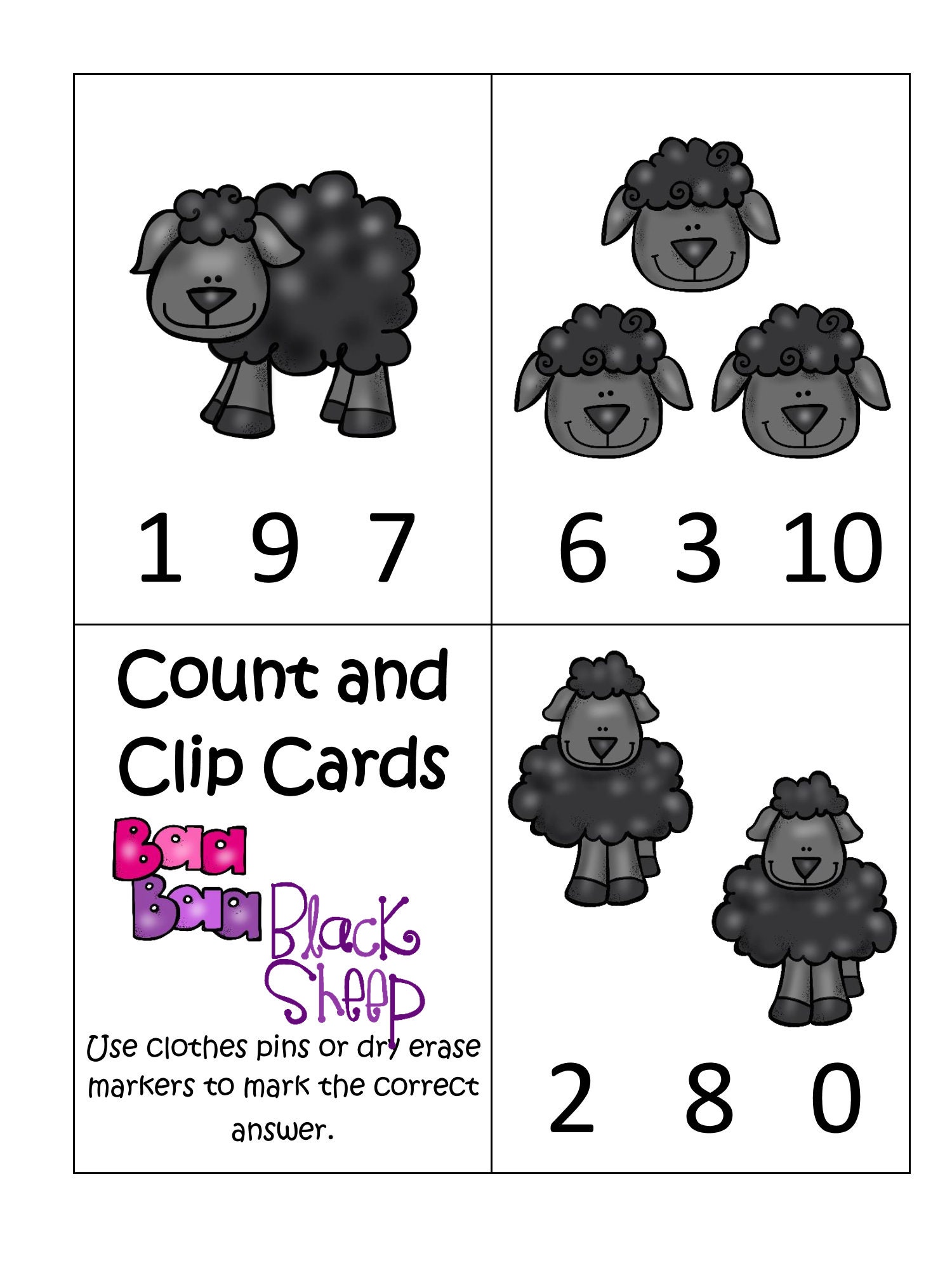 Baa Baa Black Sheep Learning Activities: Preschool Kindergarten