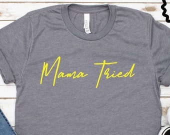 Merle Haggard Shirt, Mama versucht T-Shirt, Outlaw Country Musik Tshirt, Haggard Tribute Shirt, klassische Countrymusik Texte, 60er Jahre Country