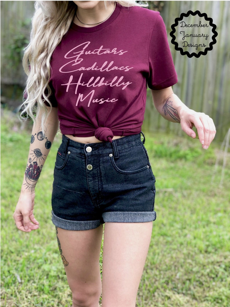 Guitars Cadillacs Hillbilly Music Shirt Dwight Yoakam Lyrics Etsy