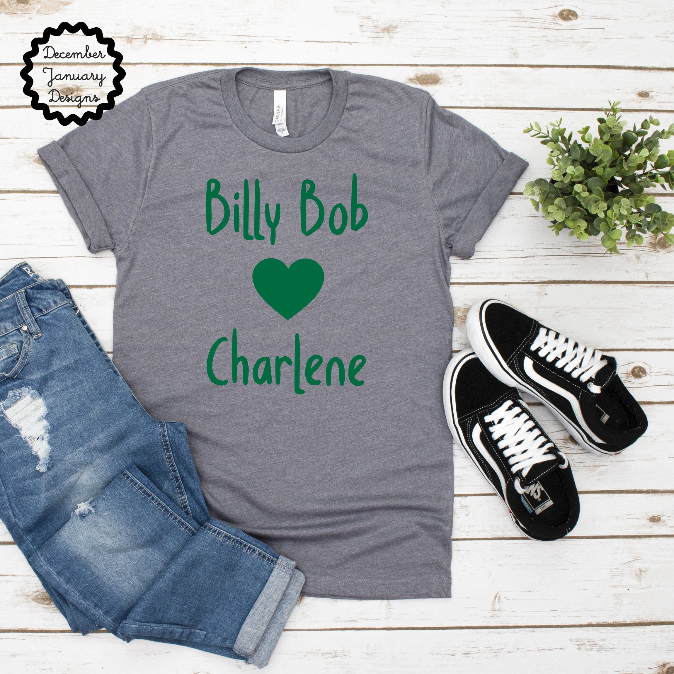 Billy Bob Loves Charlene T-shirt John Deere Green Tee Joe | Etsy Canada