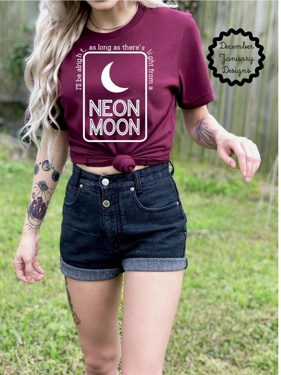 Pink Neon Moon Tee Pink Neon Moon Tee