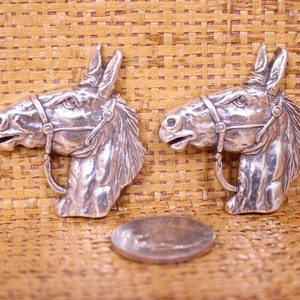 2-C415 Mule head Cut-out Concho 2&quot; Screw Back