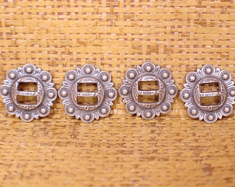 4-C514 Antique Slotted w/ Gold Berries Concho 1"