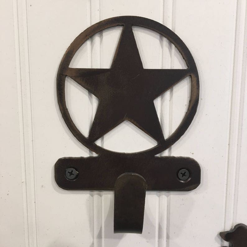 Rustics Cowboy W/Rope and Saddle Robe or Rope Hook Home Etsy