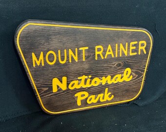 National Forest / Carved / Wood Sign / Rustic / Cabin / Sasquatch/ Decor
